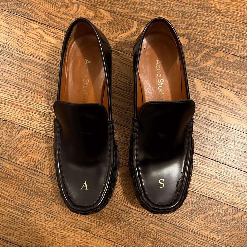 Acne Studios black moccasins